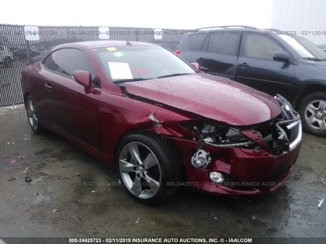 JTHFF2C29B2518745 - 2011 LEXUS IS 250 RED photo 1