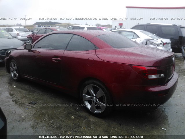 JTHFF2C29B2518745 - 2011 LEXUS IS 250 RED photo 3