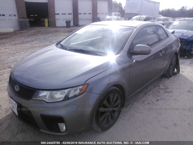 KNAFW6A36C5469442 - 2012 KIA FORTE SX SILVER photo 2