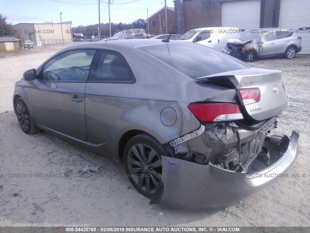 KNAFW6A36C5469442 - 2012 KIA FORTE SX SILVER photo 3