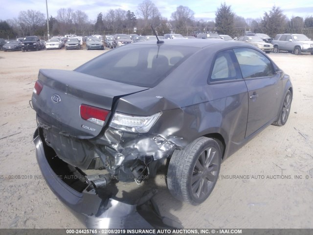 KNAFW6A36C5469442 - 2012 KIA FORTE SX SILVER photo 4