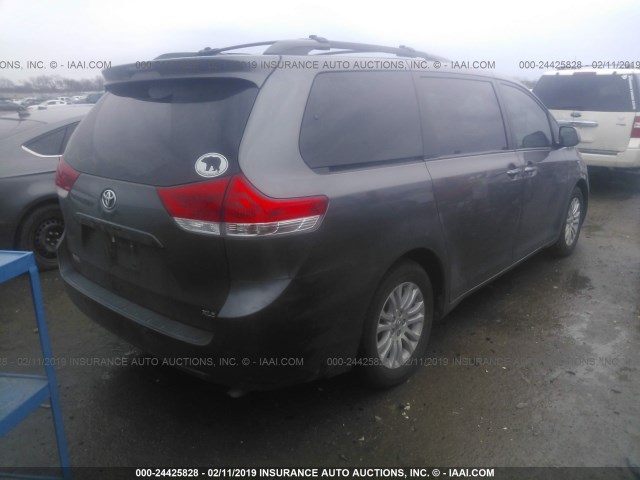 5TDYK3DC4DS380403 - 2013 TOYOTA SIENNA XLE/LIMITED 棕色 照片 4