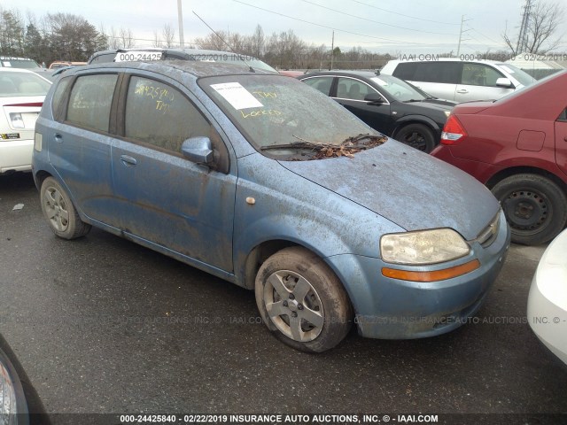 KL1TD62615B304186 - 2005 CHEVROLET AVEO LS BLUE photo 1