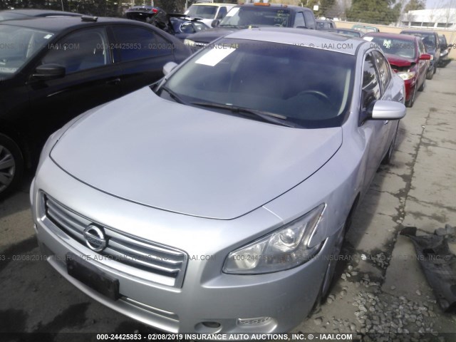 1N4AA5AP7EC492466 - 2014 NISSAN MAXIMA S/SV SILVER photo 2