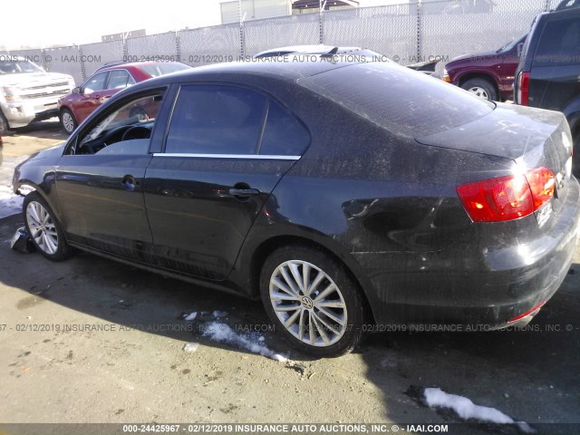 3VWLL7AJ2DM360746 - 2013 VOLKSWAGEN JETTA TDI BLACK photo 3