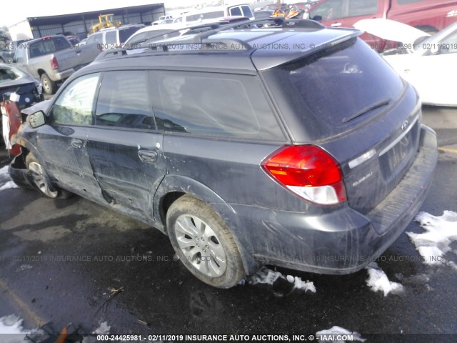 4S4BP63C084325616 - 2008 SUBARU OUTBACK 2.5XT LIMITED GRAY photo 3