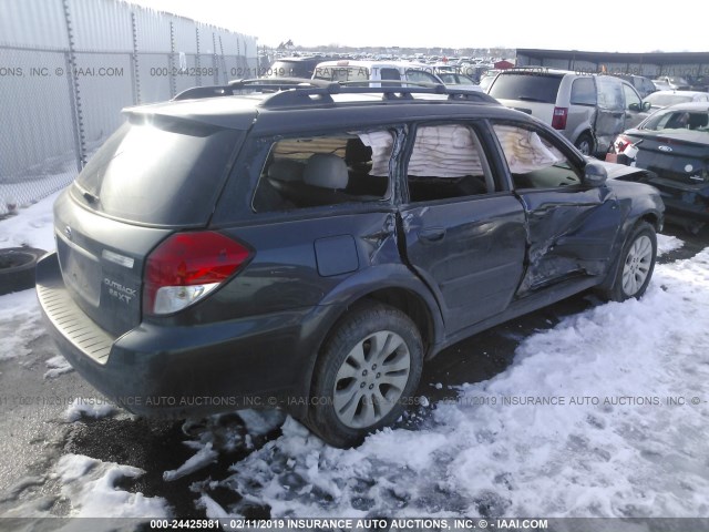 4S4BP63C084325616 - 2008 SUBARU OUTBACK 2.5XT LIMITED GRAY photo 4