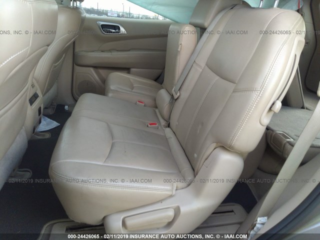 5N1AR2MN7EC620549 - 2014 NISSAN PATHFINDER S/SV/SL/PLATINUM BROWN photo 8