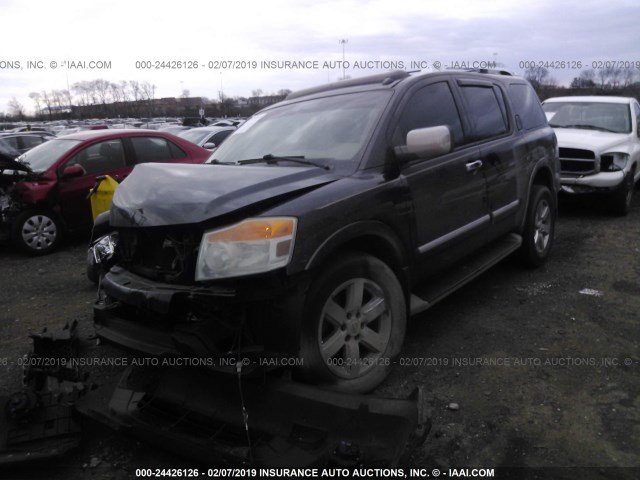 5N1BA0NE9BN606120 - 2011 NISSAN ARMADA PLATINUM BLACK photo 2