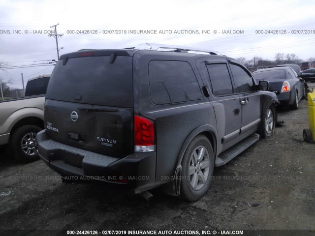 5N1BA0NE9BN606120 - 2011 NISSAN ARMADA PLATINUM BLACK photo 4