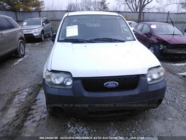 1FMYU92Z57KC04486 - 2007 FORD ESCAPE XLS WHITE photo 6