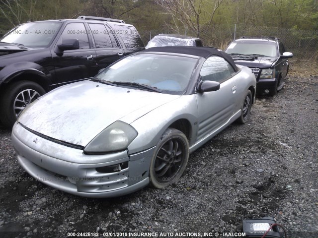 4A3AE85H81E207501 - 2001 MITSUBISHI ECLIPSE SPYDER GT SILVER photo 2