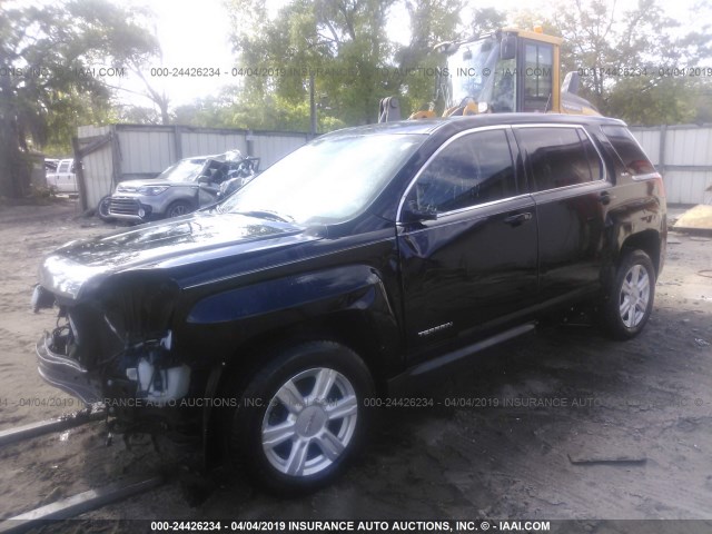 2GKALMEK7F6370993 - 2015 GMC TERRAIN SLE BLACK photo 2