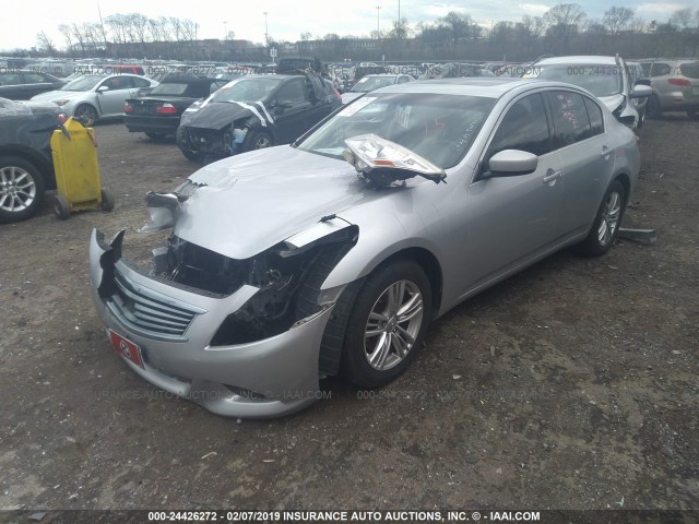 JN1CV6AR8CM975411 - 2012 INFINITI G37 SILVER photo 2