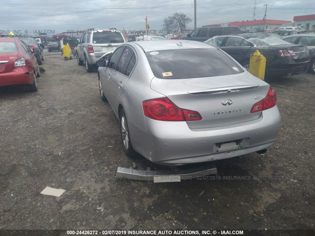 JN1CV6AR8CM975411 - 2012 INFINITI G37 SILVER photo 3