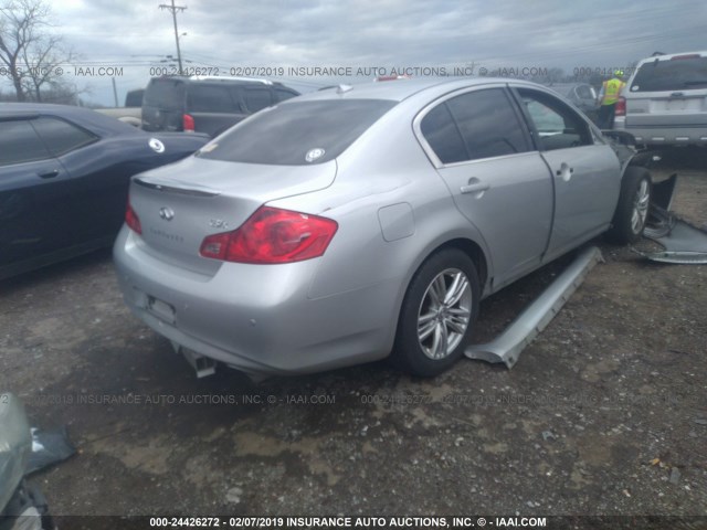 JN1CV6AR8CM975411 - 2012 INFINITI G37 SILVER photo 4