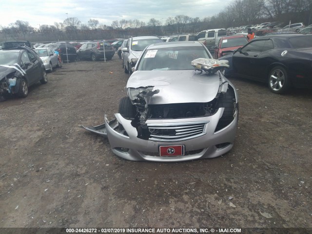 JN1CV6AR8CM975411 - 2012 INFINITI G37 SILVER photo 6