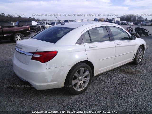 1C3CCBAB9CN208373 - 2012 CHRYSLER 200 LX WHITE photo 4