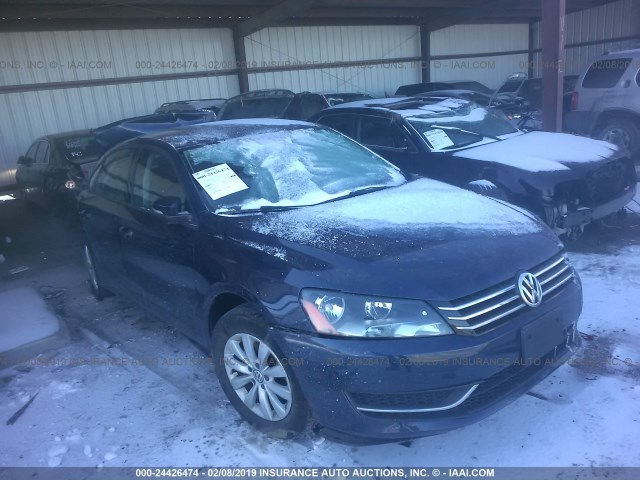 1VWAH7A33DC027886 - 2013 VOLKSWAGEN PASSAT S Navy photo 1