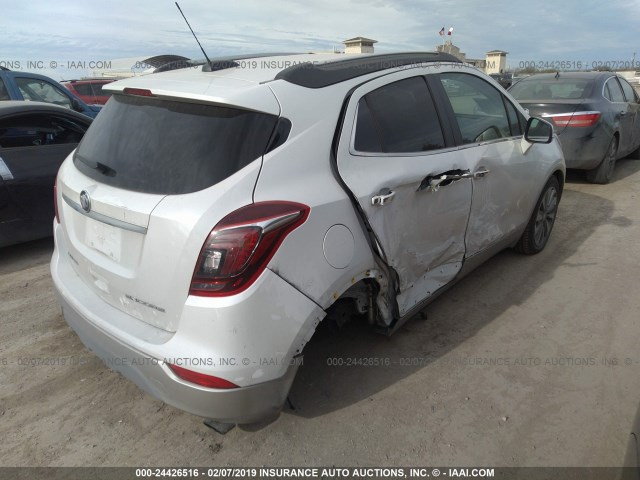 KL4CJASB8JB543563 - 2018 BUICK ENCORE PREFERRED WHITE photo 4