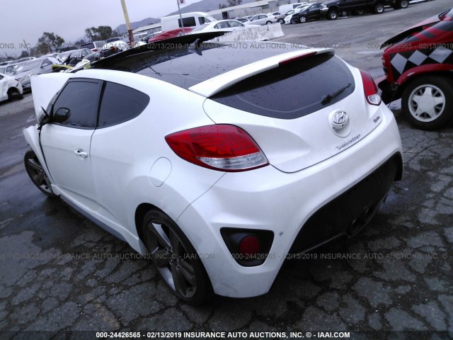 KMHTC6AEXFU225539 - 2015 HYUNDAI VELOSTER TURBO WHITE photo 3