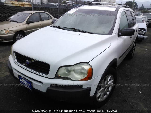 YV1CZ91H441091666 - 2004 VOLVO XC90 T6 WHITE photo 2