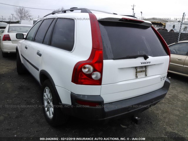 YV1CZ91H441091666 - 2004 VOLVO XC90 T6 WHITE photo 3