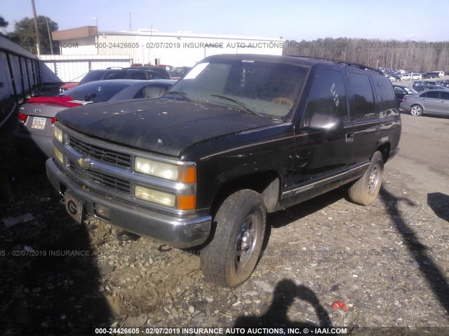 1GNEK13R1XJ559438 - 1999 CHEVROLET TAHOE K1500 BLACK photo 2