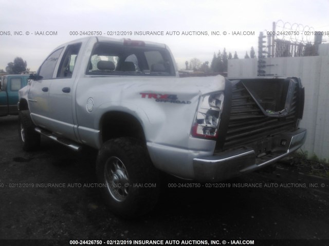 3D7KS28D86G137431 - 2006 DODGE RAM 2500 ST/SLT SILVER photo 3