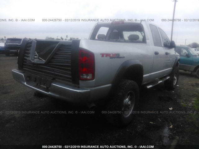 3D7KS28D86G137431 - 2006 DODGE RAM 2500 ST/SLT SILVER photo 4