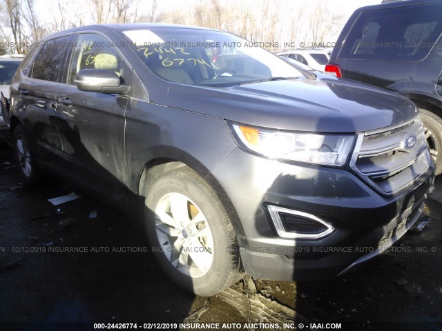 2FMTK3J92FBB13876 - 2015 FORD EDGE SEL GRAY photo 1