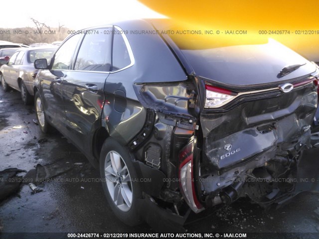 2FMTK3J92FBB13876 - 2015 FORD EDGE SEL GRAY photo 3