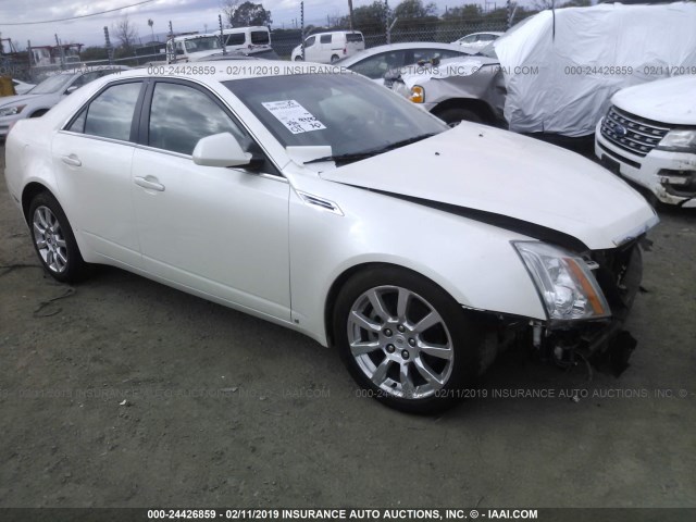 1G6DP57V980117179 - 2008 CADILLAC CTS HI FEATURE V6 WHITE photo 1