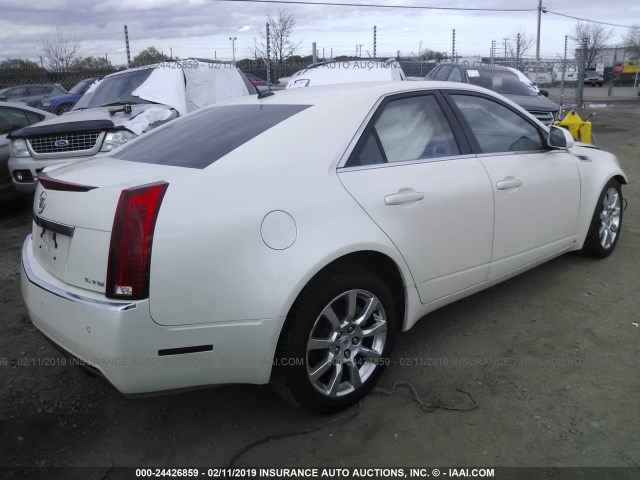 1G6DP57V980117179 - 2008 CADILLAC CTS HI FEATURE V6 WHITE photo 4