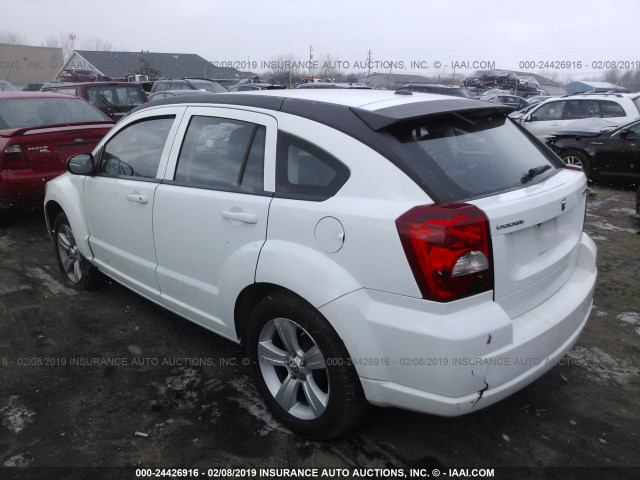 1B3CB3HA3BD247743 - 2011 DODGE CALIBER MAINSTREET WHITE photo 3