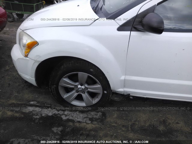 1B3CB3HA3BD247743 - 2011 DODGE CALIBER MAINSTREET WHITE photo 6