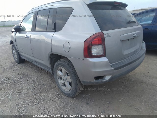 1C4NJCBAXFD219432 - 2015 JEEP COMPASS SPORT GRAY photo 3