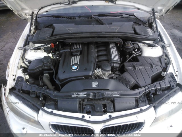 WBAUP9C51DVS94460 - 2013 BMW 128 I WHITE photo 10