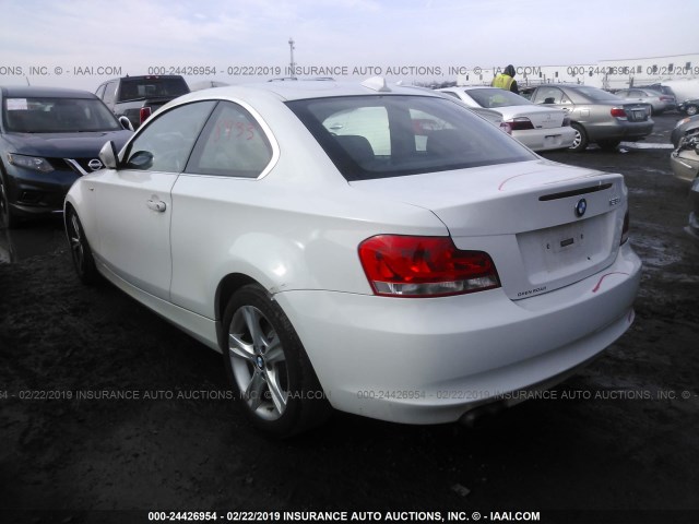 WBAUP9C51DVS94460 - 2013 BMW 128 I WHITE photo 3