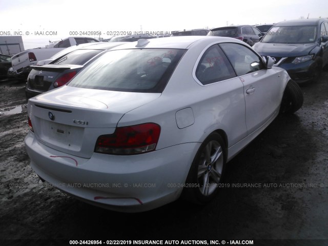 WBAUP9C51DVS94460 - 2013 BMW 128 I WHITE photo 4