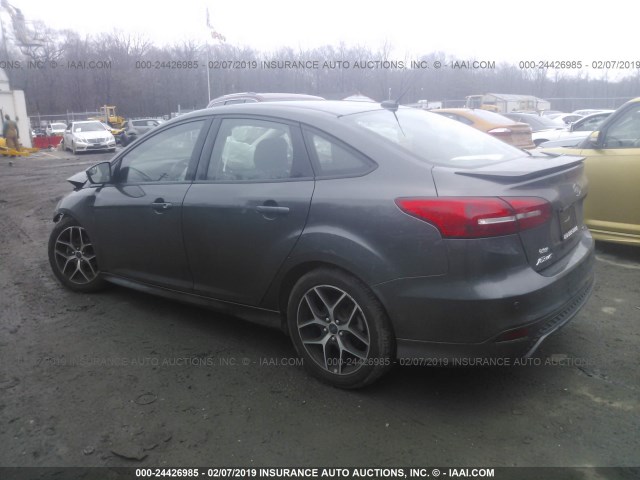 1FADP3F27FL339259 - 2015 FORD FOCUS SE GRAY photo 3