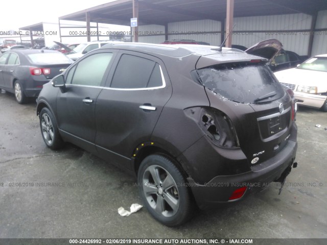 KL4CJASB0EB738367 - 2014 BUICK ENCORE BROWN photo 3