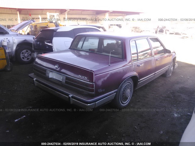 1G4CW51C3J1641359 - 1988 BUICK ELECTRA PARK AVENUE BURGUNDY photo 4