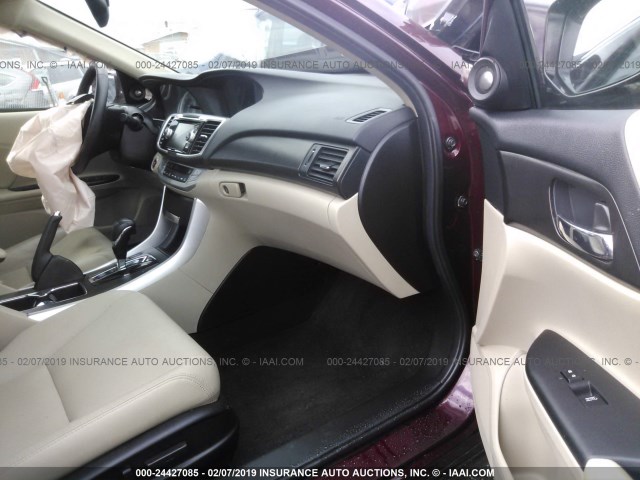 1HGCR2F89FA230006 - 2015 HONDA ACCORD EXL MAROON photo 5