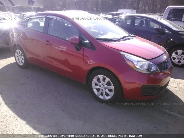 KNADM4A38D6280868 - 2013 KIA RIO LX RED photo 1