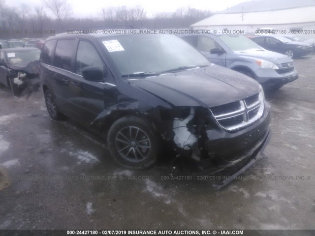 2C4RDGCG5HR730842 - 2017 DODGE GRAND CARAVAN SXT BLACK photo 1