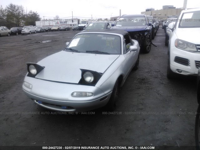 JM1NA3515M0205681 - 1991 MAZDA MX-5 MIATA SILVER photo 2