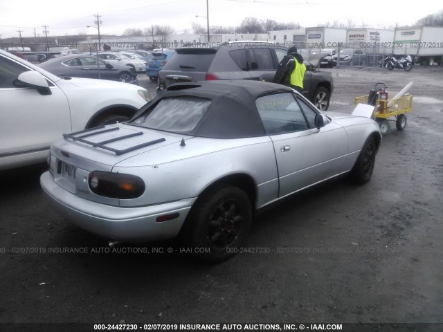 JM1NA3515M0205681 - 1991 MAZDA MX-5 MIATA SILVER photo 4