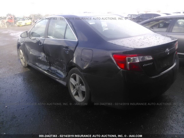 4T1BF1FK7CU163324 - 2012 TOYOTA CAMRY SE/LE/XLE 黑色 照片 3