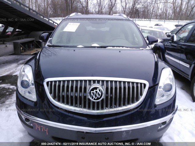 5GAER23718J244747 - 2008 BUICK ENCLAVE CXL Dark Blue photo 6